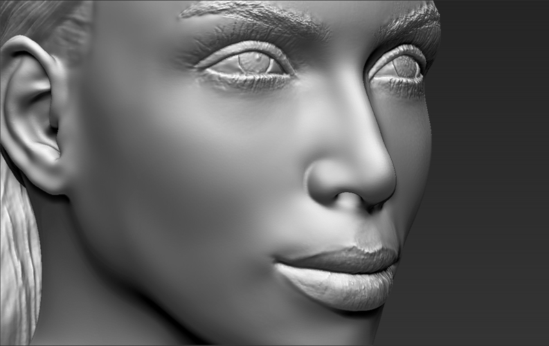 Kim Kardashian bust ready for full color 3D printing 3D Print 232831