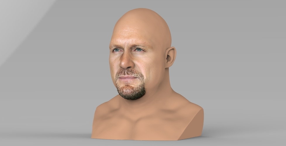 Stone Cold Steve Austin bust ready for full color 3D printing 3D Print 232892
