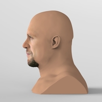 Stone Cold Steve Austin bust ready for full color 3D printing - Thumbnail 3
