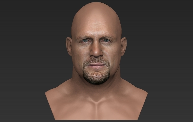Stone Cold Steve Austin bust ready for full color 3D printing 3D Print 232896