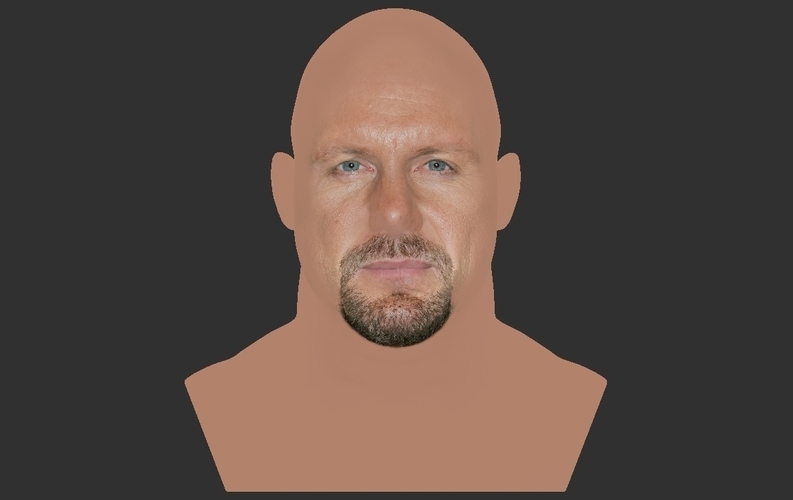 Stone Cold Steve Austin bust ready for full color 3D printing 3D Print 232897