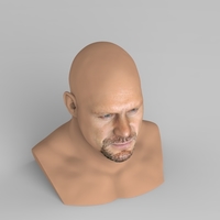 Stone Cold Steve Austin bust ready for full color 3D printing - Thumbnail 8