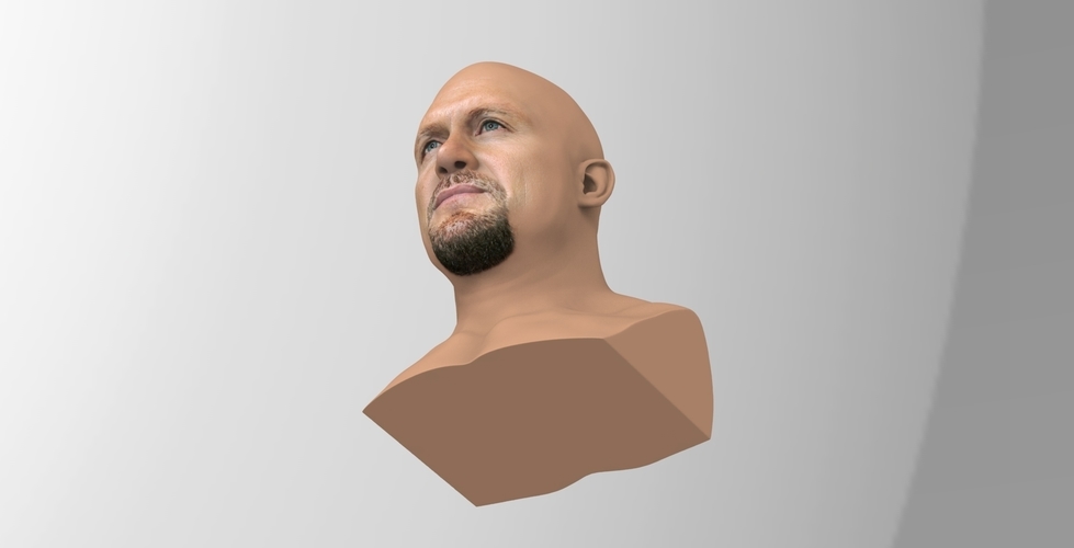 Stone Cold Steve Austin bust ready for full color 3D printing 3D Print 232901