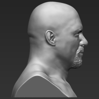 Stone Cold Steve Austin bust ready for full color 3D printing - Thumbnail 16
