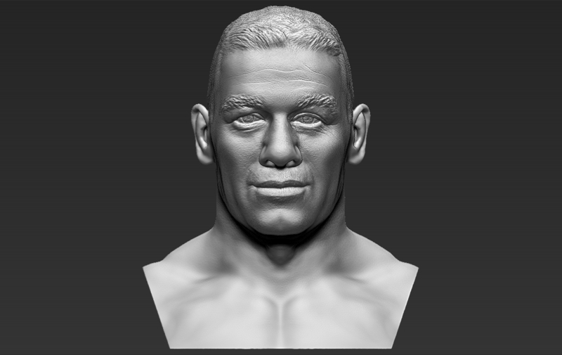 John Cena bust 3D printing ready stl obj