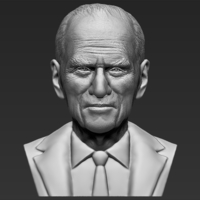 Prince Philip bust 3D printing ready stl obj - Thumbnail 1