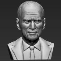 Prince Philip bust 3D printing ready stl obj - Thumbnail 7