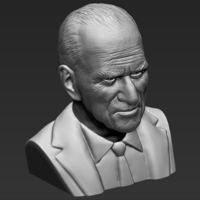 Prince Philip bust 3D printing ready stl obj - Thumbnail 10