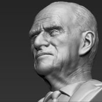 Prince Philip bust 3D printing ready stl obj - Thumbnail 14