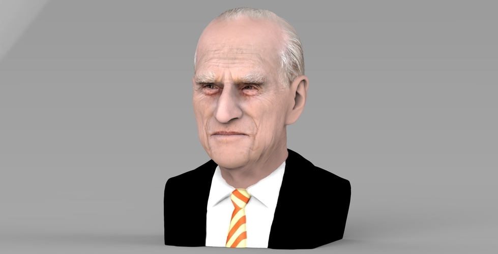 Prince Philip bust ready for full color 3D printing 3D Print 232974