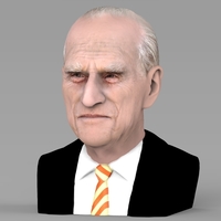 Prince Philip bust ready for full color 3D printing - Thumbnail 2