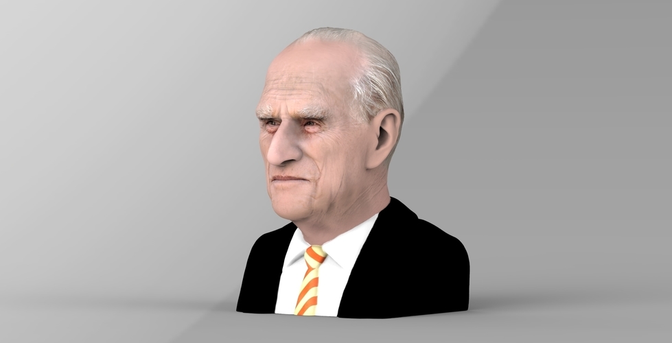 Prince Philip bust ready for full color 3D printing 3D Print 232975