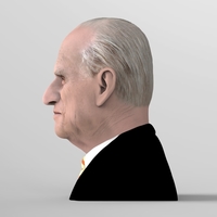 Prince Philip bust ready for full color 3D printing - Thumbnail 4