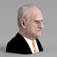 Prince Philip bust ready for full color 3D printing - Thumbnail 5