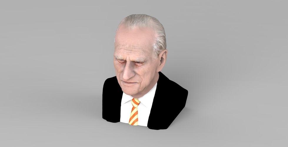 Prince Philip bust ready for full color 3D printing 3D Print 232978