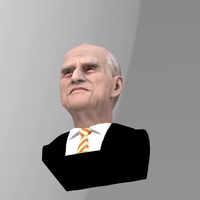 Prince Philip bust ready for full color 3D printing - Thumbnail 9