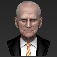 Prince Philip bust ready for full color 3D printing - Thumbnail 10