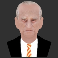Prince Philip bust ready for full color 3D printing - Thumbnail 11