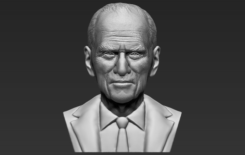 Prince Philip bust ready for full color 3D printing 3D Print 232984