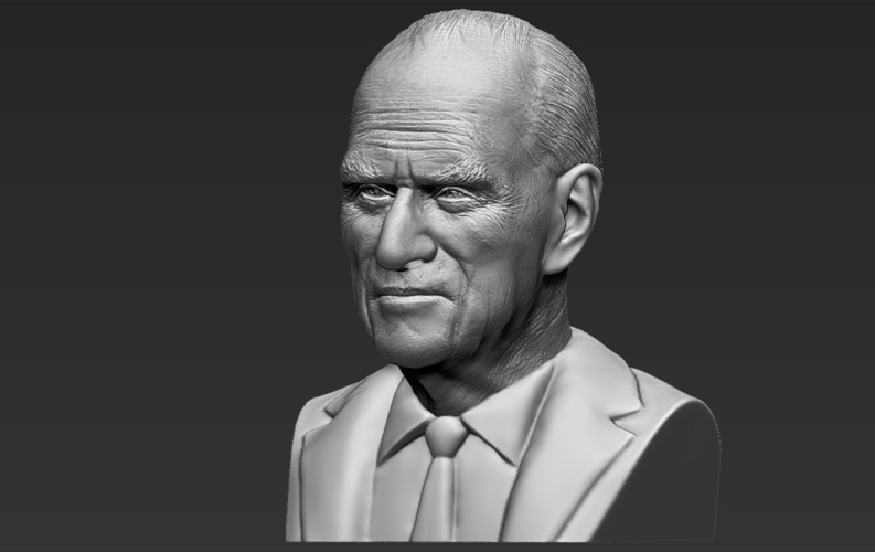 Prince Philip bust ready for full color 3D printing 3D Print 232985