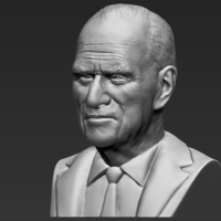 Prince Philip bust ready for full color 3D printing - Thumbnail 13