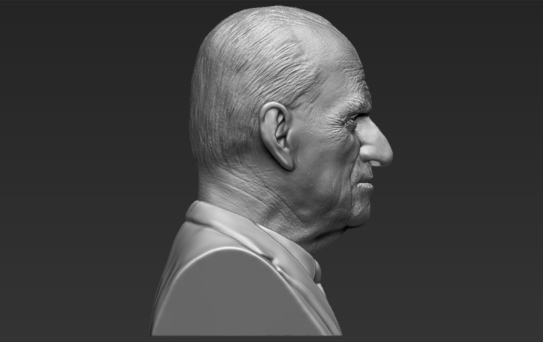 Prince Philip bust ready for full color 3D printing 3D Print 232987