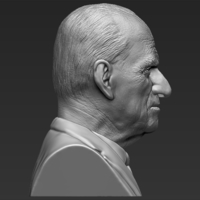 Prince Philip bust ready for full color 3D printing - Thumbnail 15