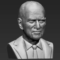 Prince Philip bust ready for full color 3D printing - Thumbnail 17