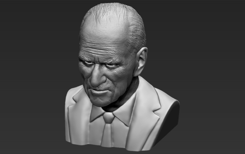 Prince Philip bust ready for full color 3D printing 3D Print 232993