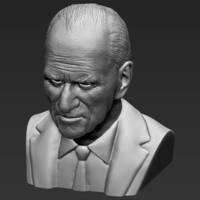 Prince Philip bust ready for full color 3D printing - Thumbnail 21