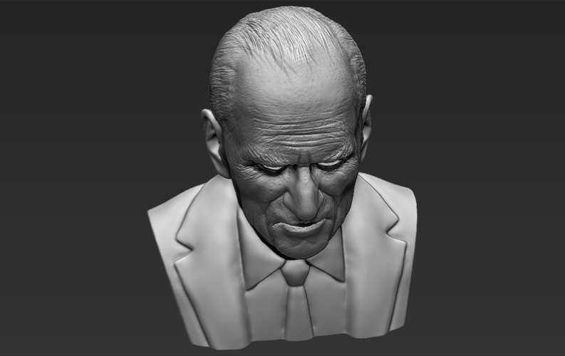 Prince Philip bust ready for full color 3D printing 3D Print 232994