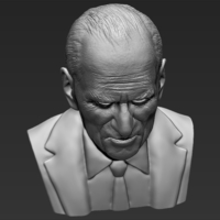 Prince Philip bust ready for full color 3D printing - Thumbnail 22