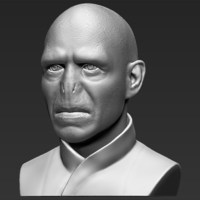 Lord Voldemort bust 3D printing ready stl obj - Thumbnail 2