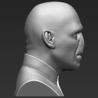 Lord Voldemort bust 3D printing ready stl obj - Thumbnail 6