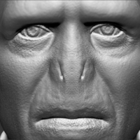 Lord Voldemort bust 3D printing ready stl obj - Thumbnail 11