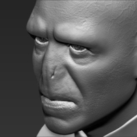 Lord Voldemort bust 3D printing ready stl obj - Thumbnail 14