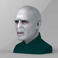 Lord Voldemort bust ready for full color 3D printing - Thumbnail 3