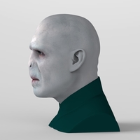 Lord Voldemort bust ready for full color 3D printing - Thumbnail 4