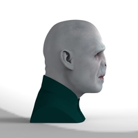 Lord Voldemort bust ready for full color 3D printing - Thumbnail 5