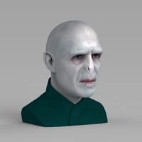 Lord Voldemort bust ready for full color 3D printing - Thumbnail 6