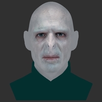 Lord Voldemort bust ready for full color 3D printing - Thumbnail 8