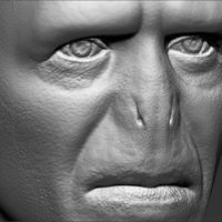 Lord Voldemort bust ready for full color 3D printing - Thumbnail 21