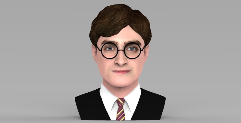 Harry Potter bust ready for full color 3D printing