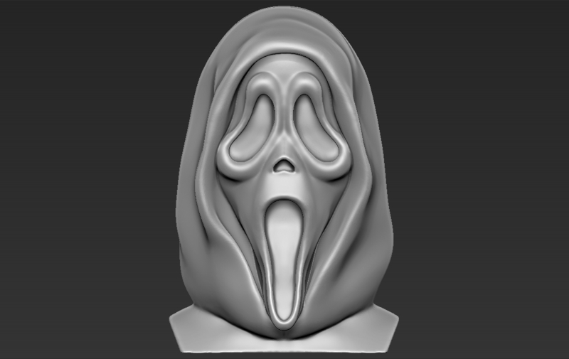 Ghostface from Scream bust 3D printing ready stl obj