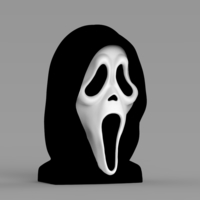 Ghostface from Scream bust ready for full color 3D printing - Thumbnail 5