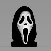 Ghostface from Scream bust ready for full color 3D printing - Thumbnail 6