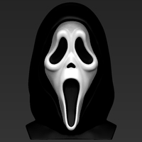 Ghostface from Scream bust ready for full color 3D printing - Thumbnail 10
