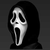 Ghostface from Scream bust ready for full color 3D printing - Thumbnail 11
