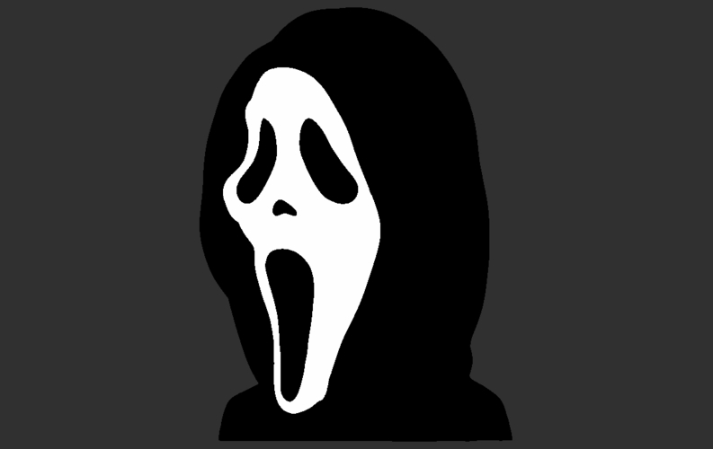 3D Printed Ghostface from Scream bust ready for full color 3D printing ...