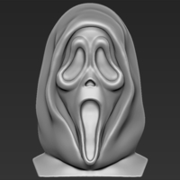 Ghostface from Scream bust ready for full color 3D printing - Thumbnail 15